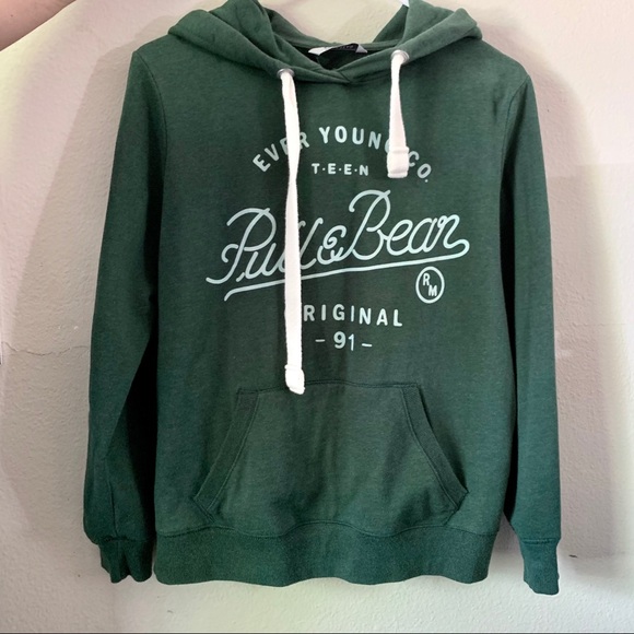 pull and bear logo hoodie women's